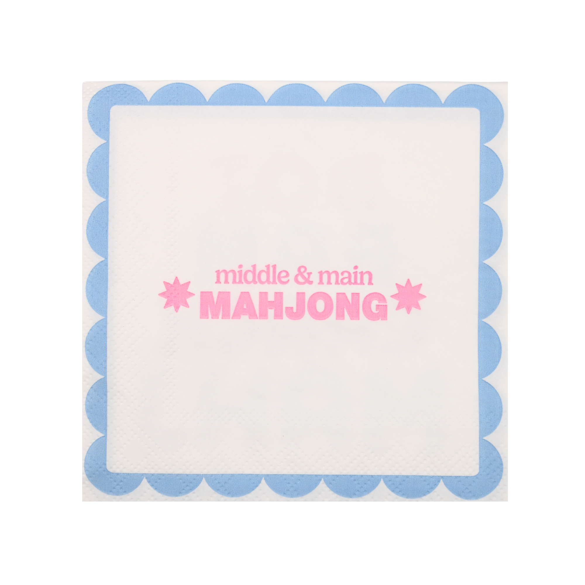"Dot Bam Crack MAHJ" Cocktail Napkins Middle & Main Mahjong