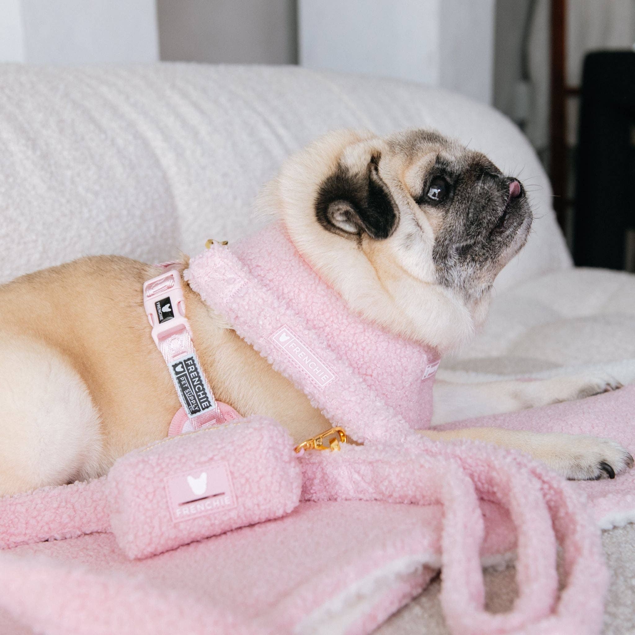 Frenchie Poo Bag Holder - Teddy Pink - The Bougie Pet Boutique