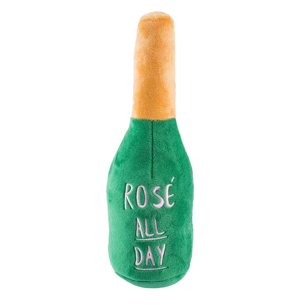 Woof Clicquot Rose' Champagne Bottle Squeaker Dog Toy - The Bougie Pet Boutique