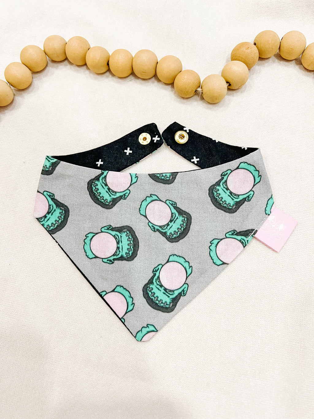 Frank and Bubbles Reversible Dog Bandana Halloween Pet Scarf - The Bougie Pet Boutique