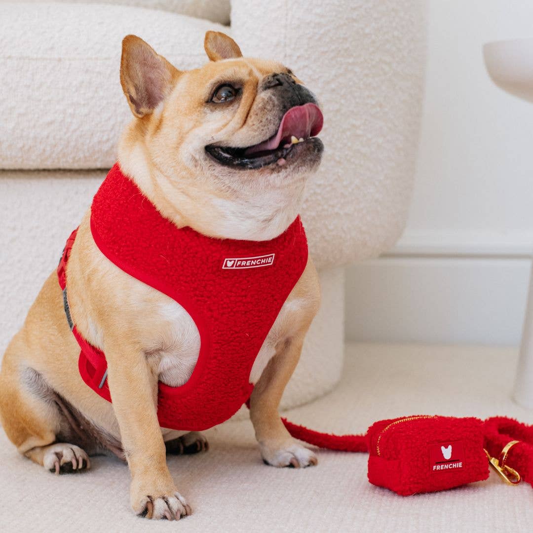 Frenchie Poo Bag Holder - Teddy Red