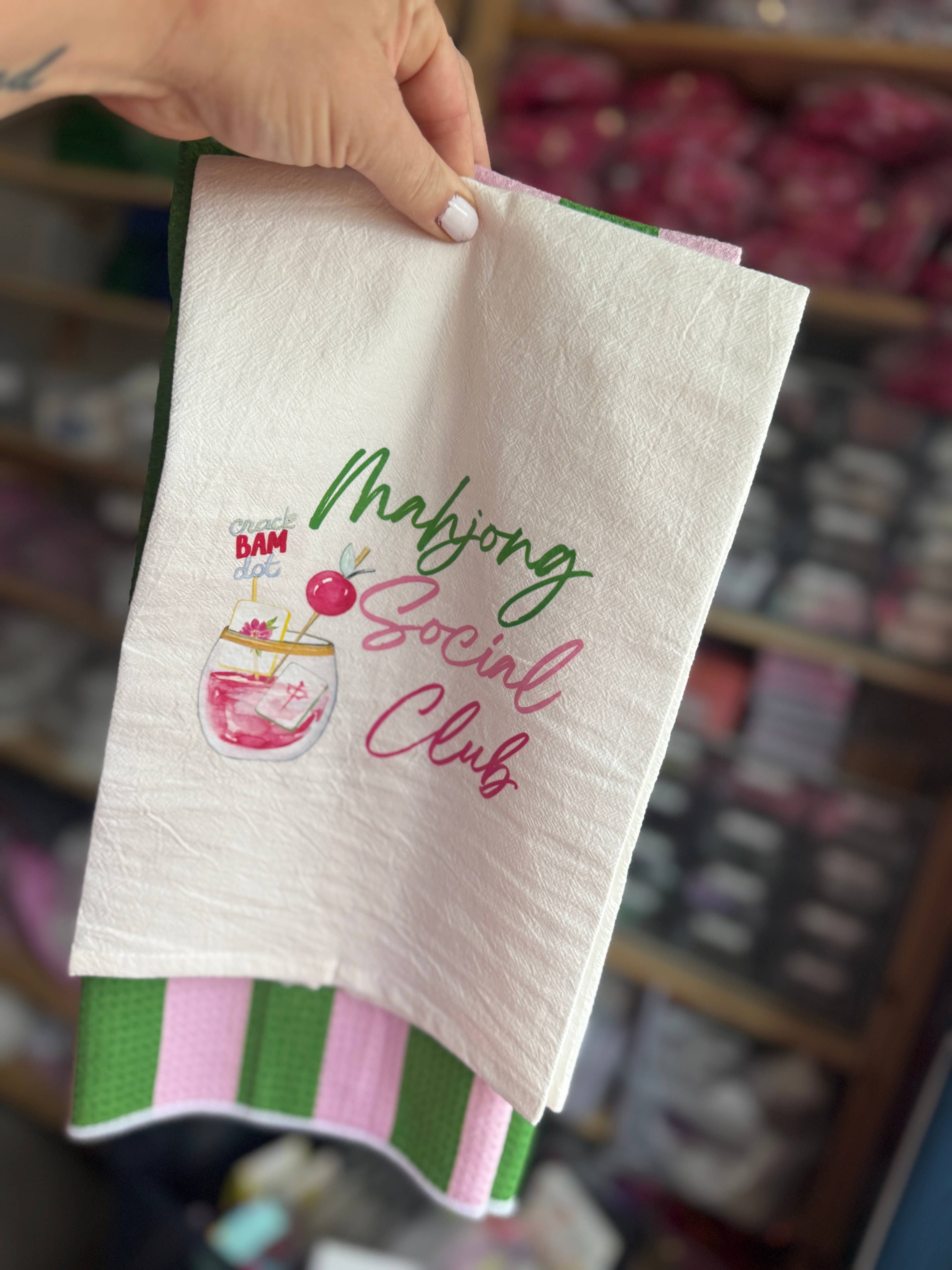 Mahjong gift Mahjong gift towel social club cute hostess Aspen Lane