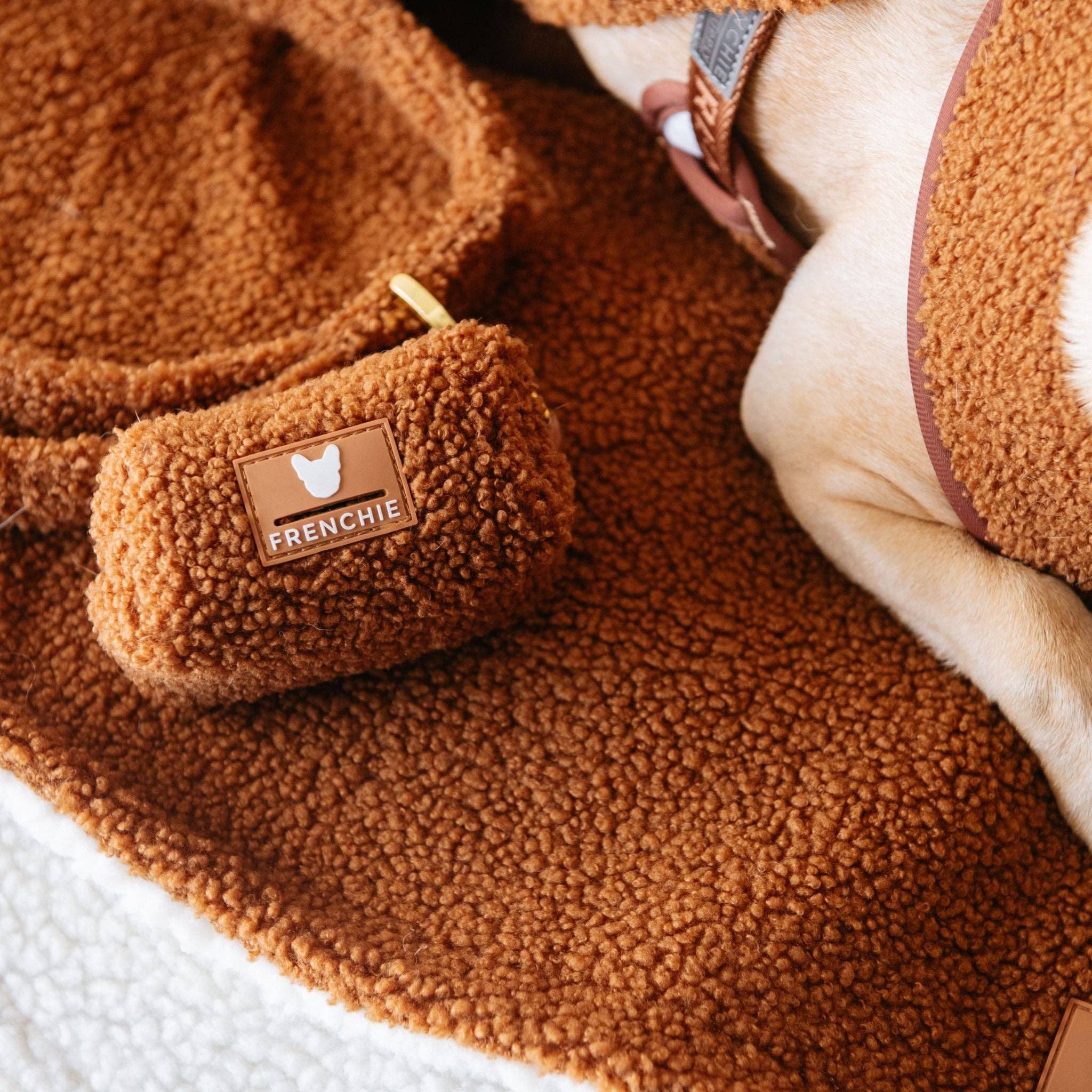 Frenchie Poo Bag Holder - Teddy Brown - The Bougie Pet Boutique