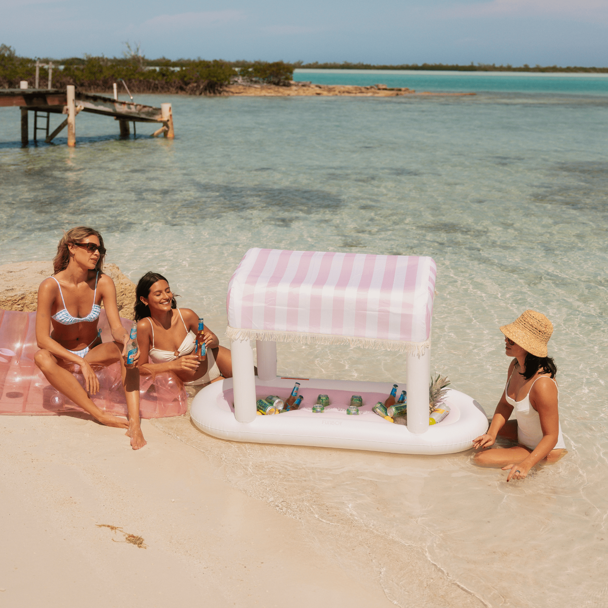 Pink Floating Cabana Bar FUNBOY