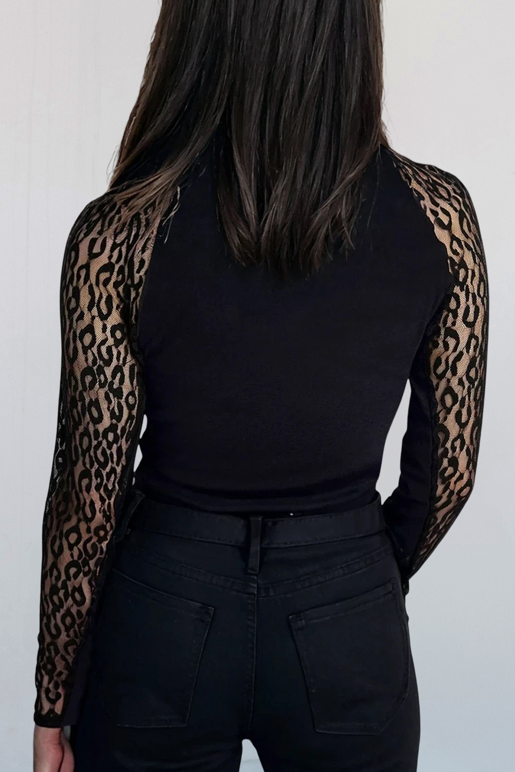 Leopard Mesh Patchwork Knit Long Sleeve Top |  S-XL - The Bougie Pet Boutique