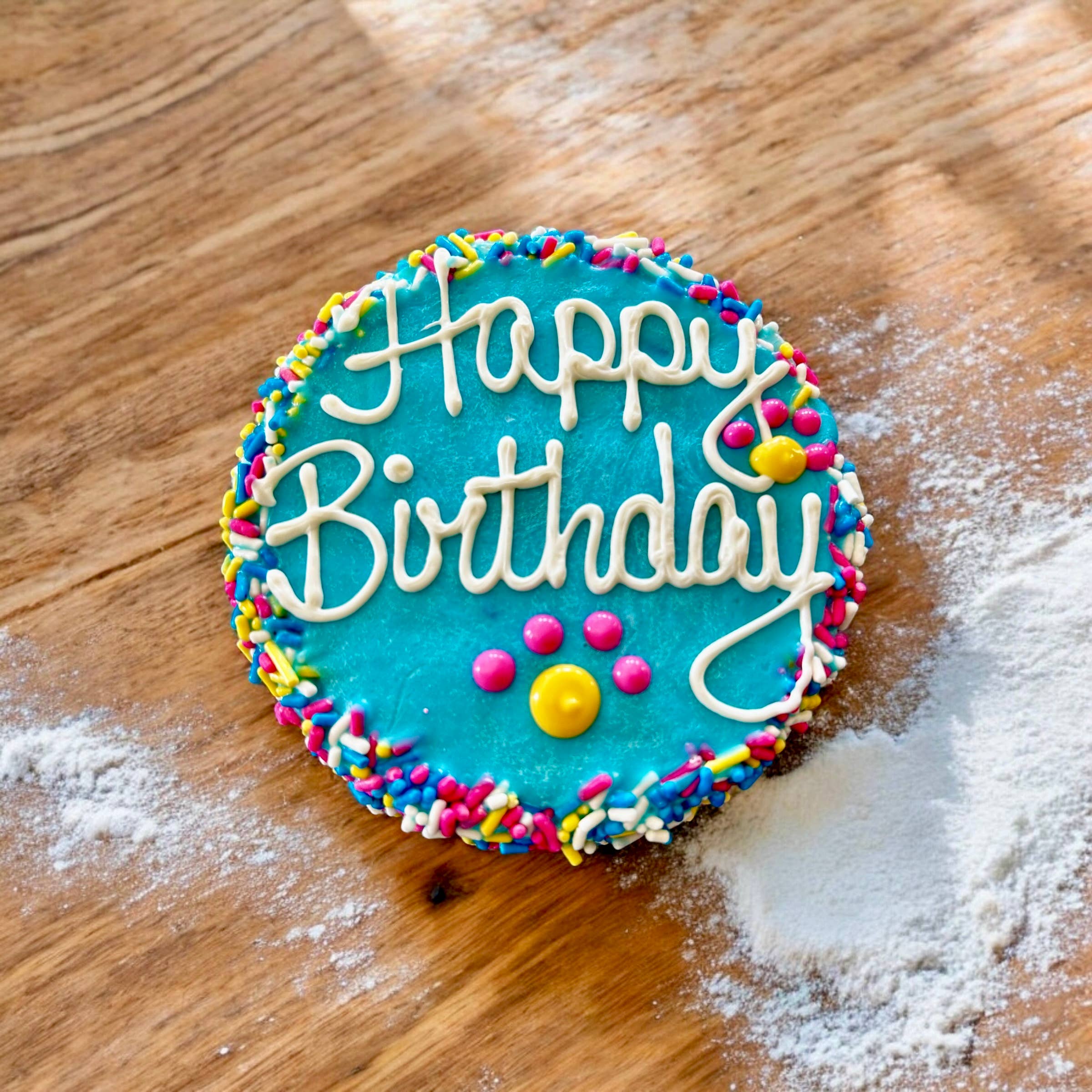 Colorful FIESTA Sprinkle Doggie Cake Treat YumYum4DOGS