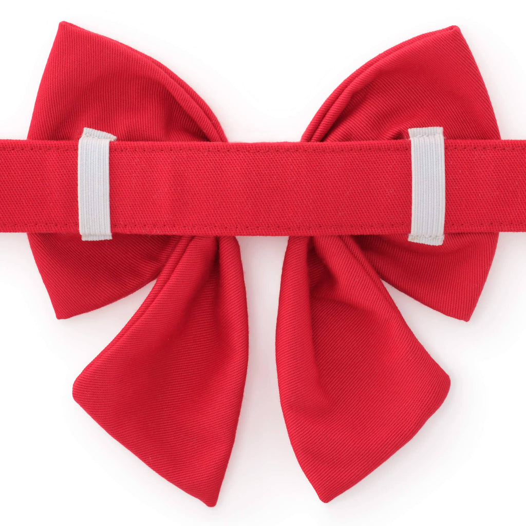 Hearts Embroidered Lady Dog Bow - The Bougie Pet Boutique