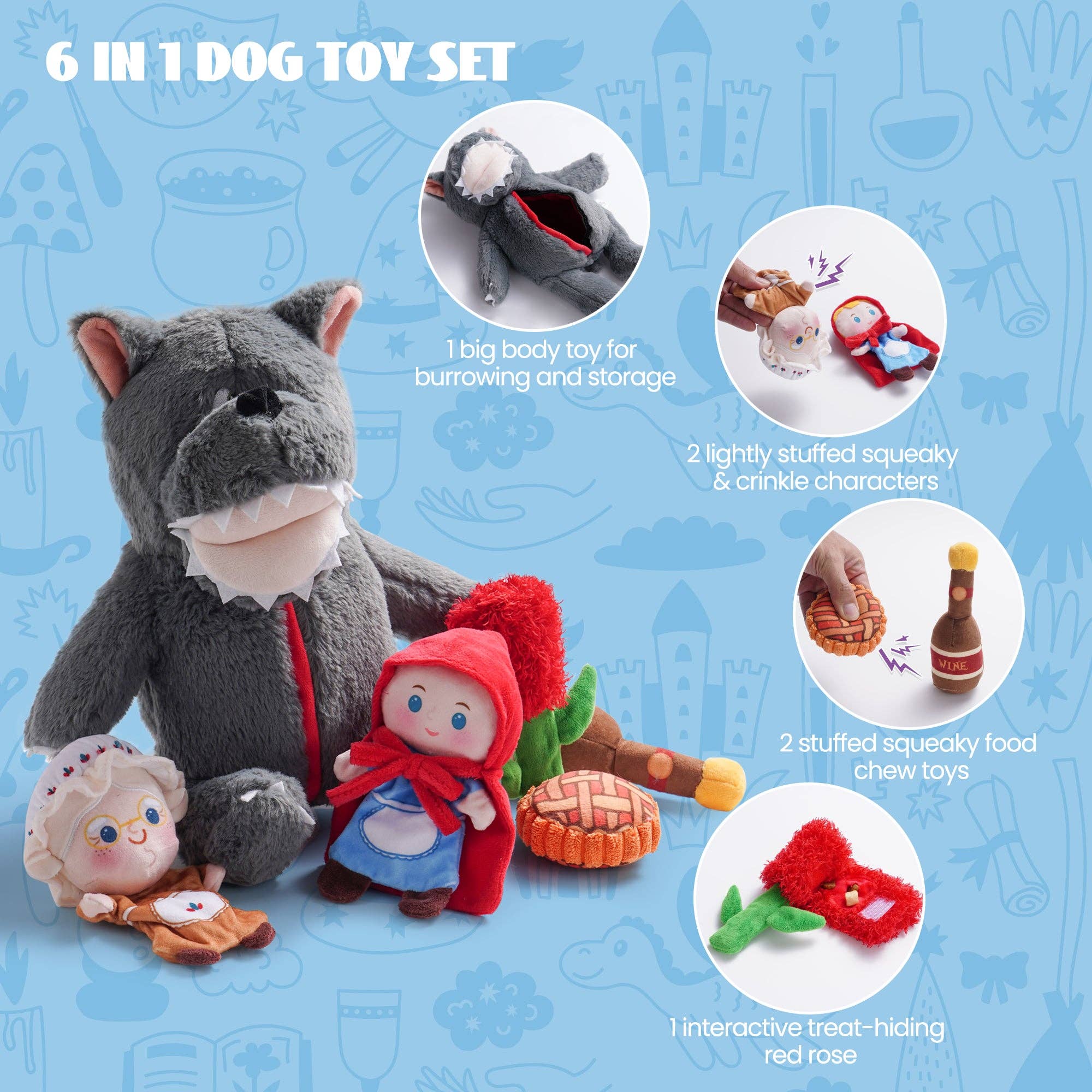 Nocciola Fairy Tale Squeaky Dog Toys - The Bougie Pet Boutique
