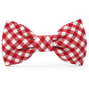 Red Gingham Dog Bow Tie