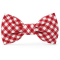Red Gingham Dog Bow Tie - The Bougie Pet Boutique