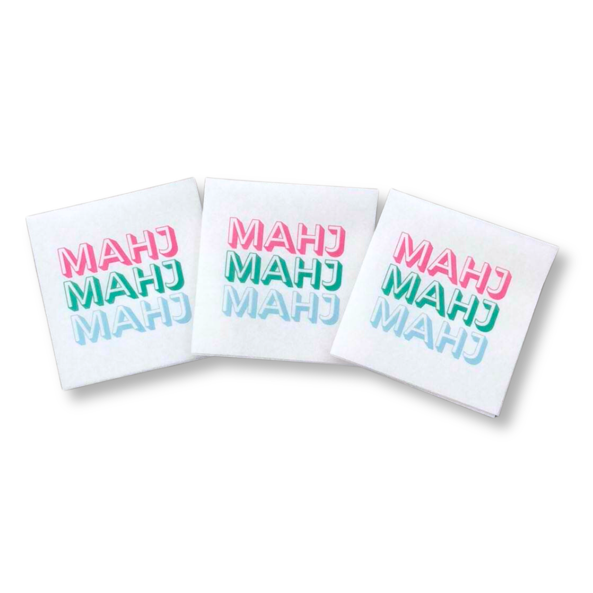 Mahjong Cocktail Napkins - 50-Pack | 5'' x 5'' folded Mahjon My Fair Mahjong