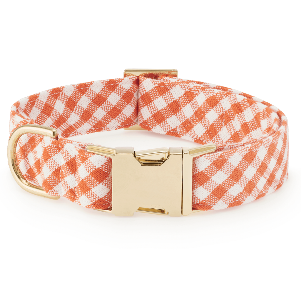 Cider Gingham Dog Collar - The Bougie Pet Boutique