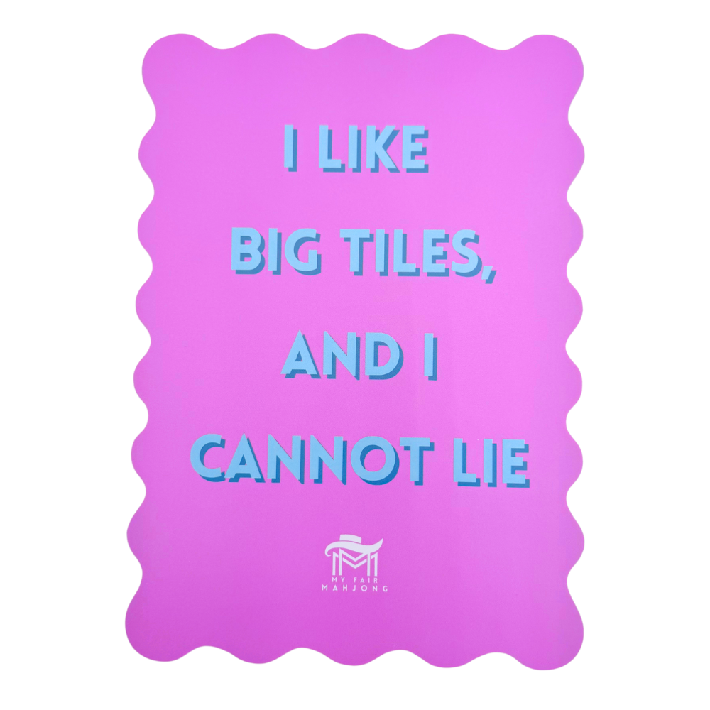 MAHJONG SHUFFLE CARD  |  Scalloped Edges & Bright Colors  |  Sized to Store with Mahjong League Cards My Fair Mahjong