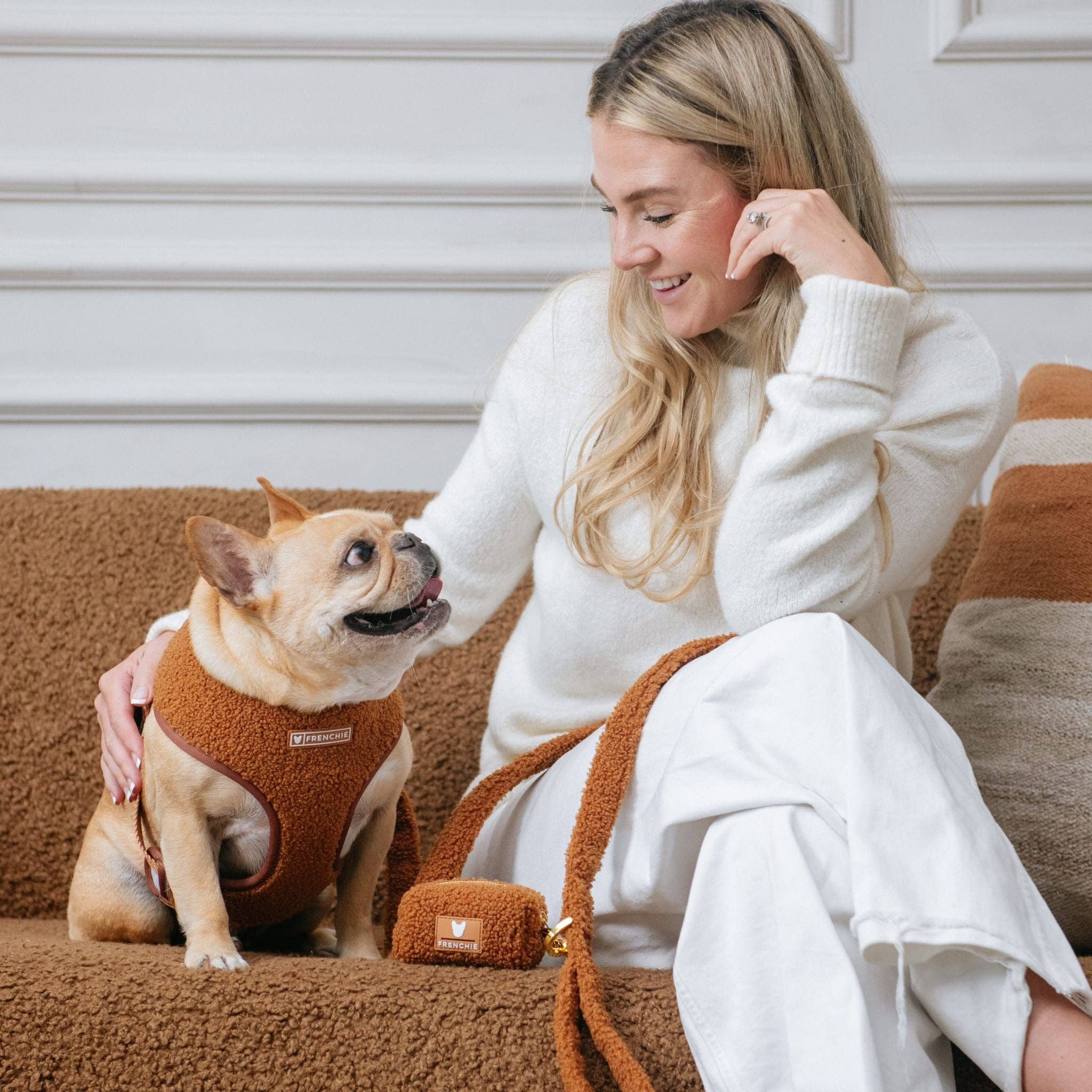 Frenchie Poo Bag Holder - Teddy Brown - The Bougie Pet Boutique