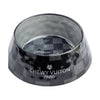 Black Checker Chewy Vuiton Bowl Haute Diggity Dog