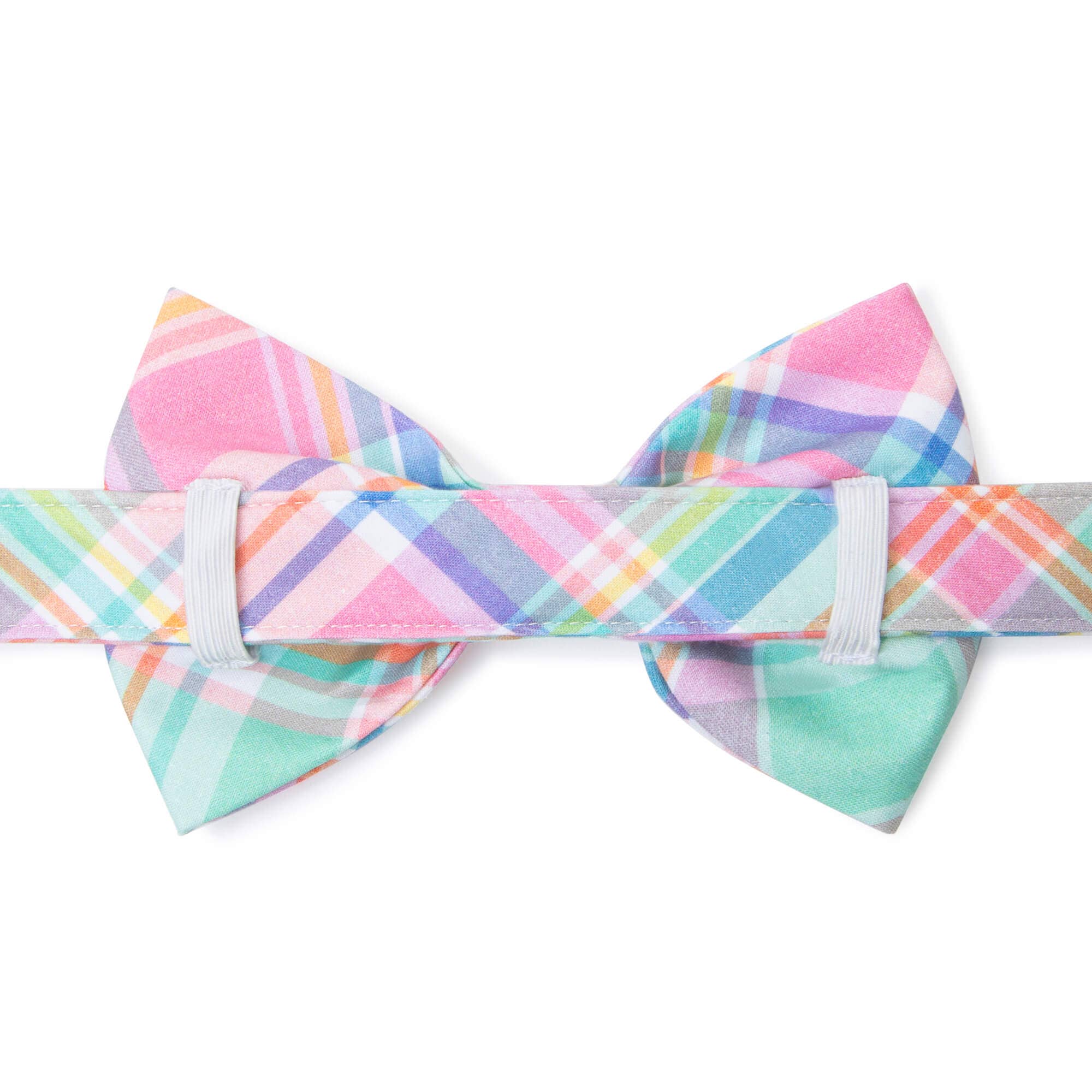 Blooming Plaid Spring Easter Dog Bow Tie The Foggy Dog