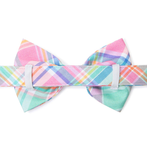Blooming Plaid Spring Easter Dog Bow Tie The Foggy Dog