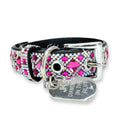 CHOCOLAT ROSÉ COLLECTION PINK SILVER DOG COLLAR SMALL Jacqueline Kent