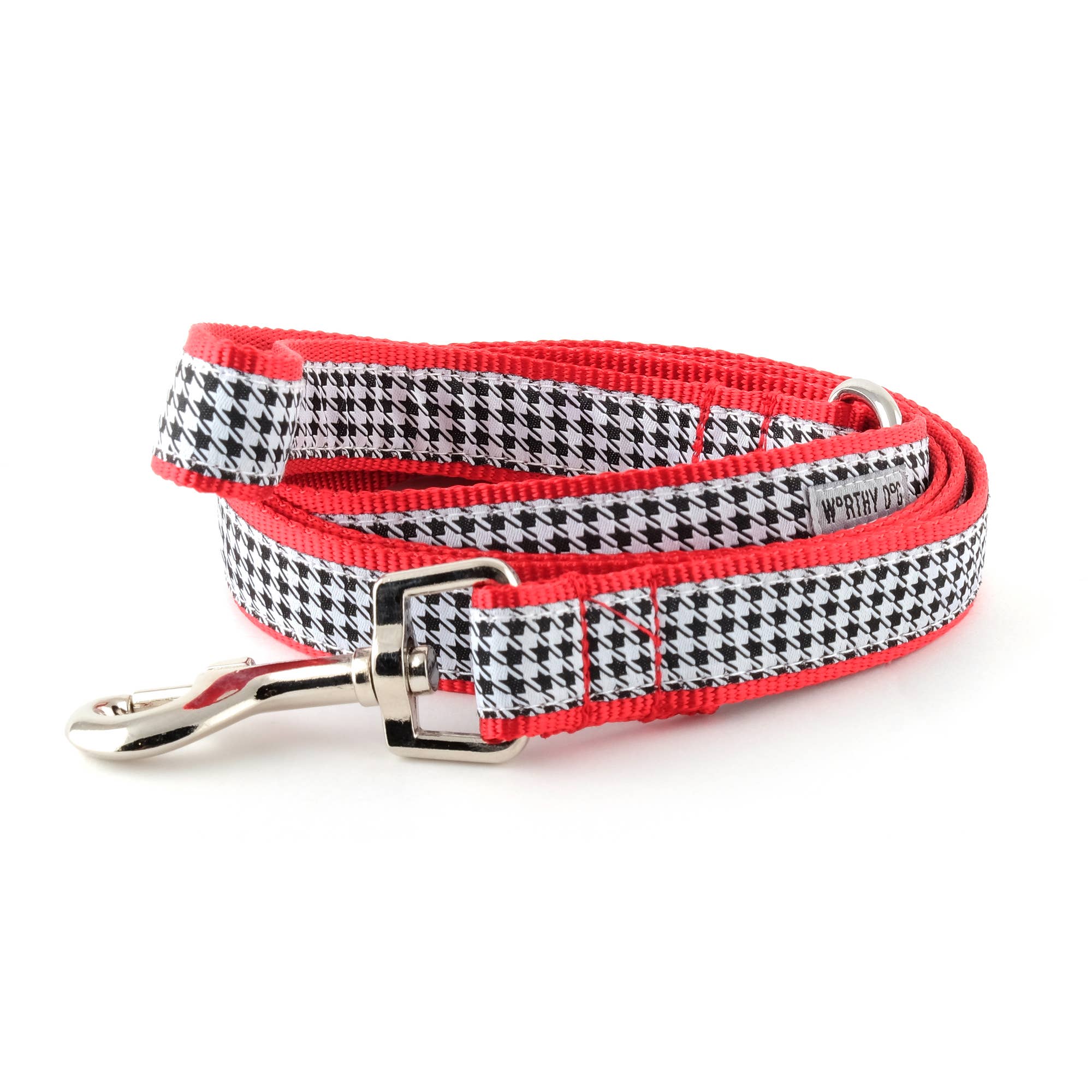 Houndstooth B/W Lead - The Bougie Pet Boutique