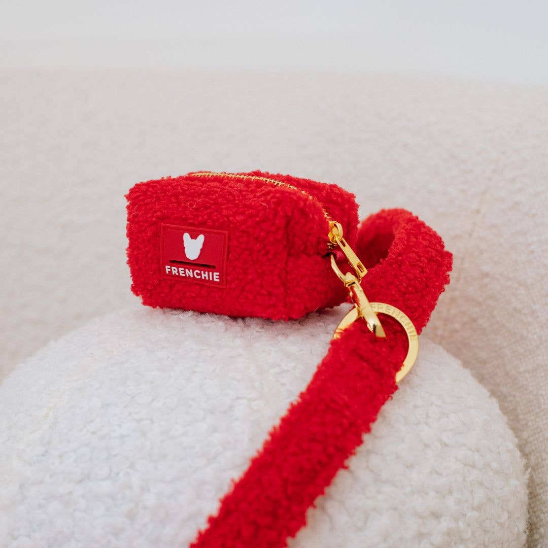 Frenchie Poo Bag Holder - Teddy Red - The Bougie Pet Boutique