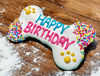 6 inch Yogurt Fiesta Happy Birthday Bone Dog Treats YumYum4DOGS