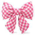 Hot Pink Gingham Lady Dog Bow - The Bougie Pet Boutique