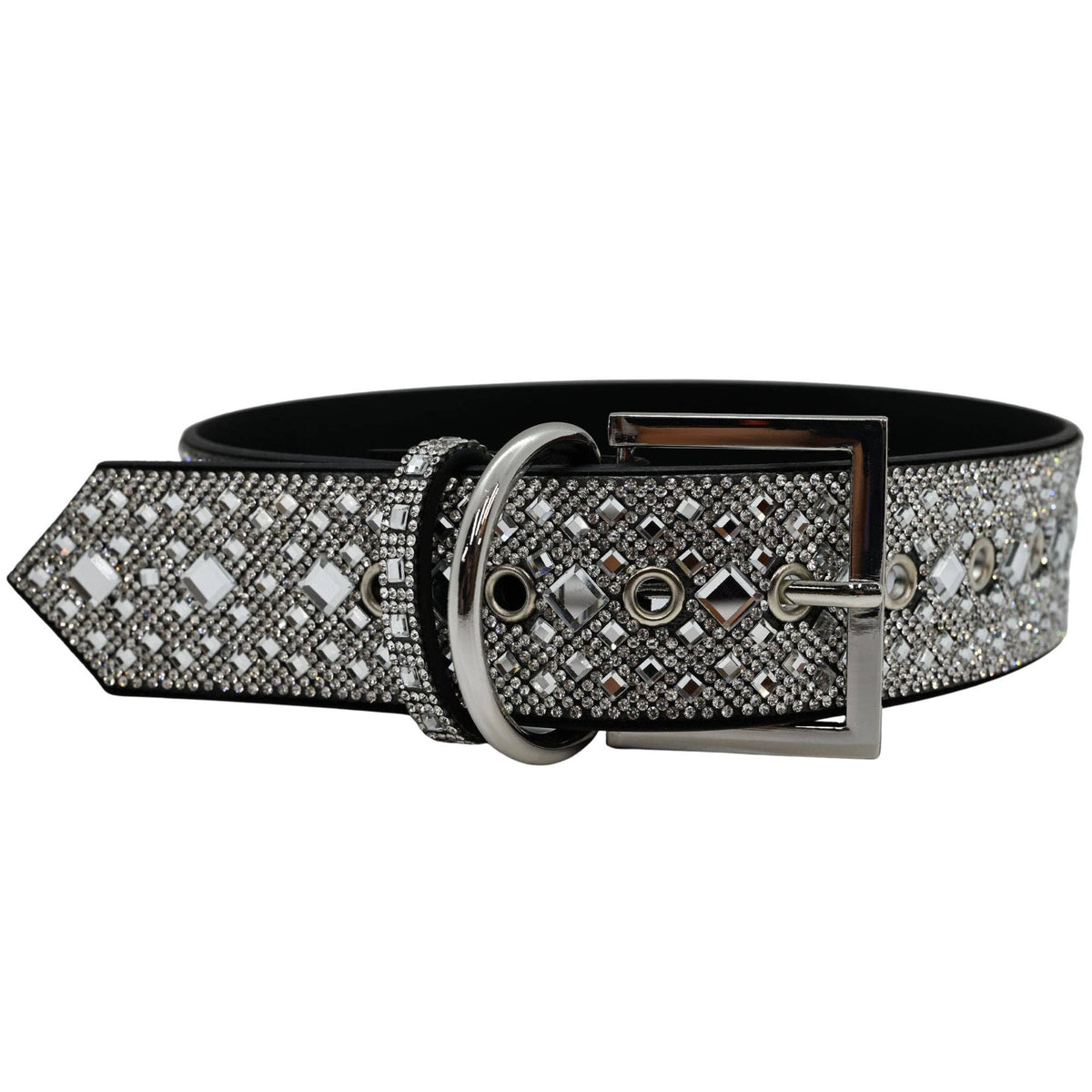 Silver Rhinestone Dog Collar Dog Collar World