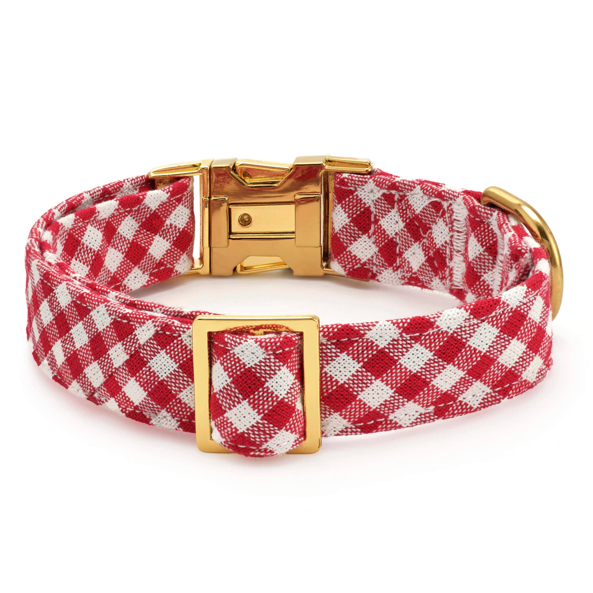 Red Gingham Dog Collar - The Bougie Pet Boutique