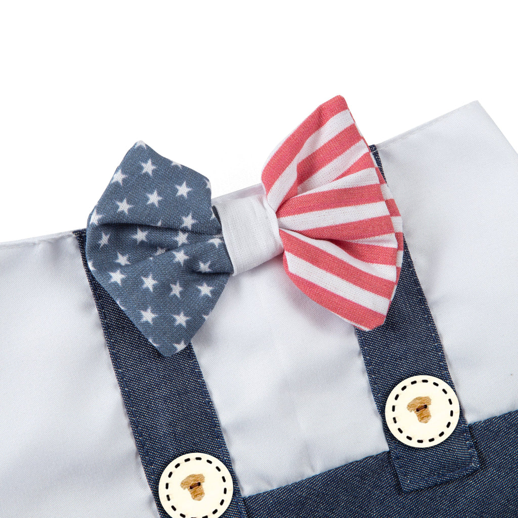 Dog Bandana Patriotic Suspender | 4 of the July  - The Bougie Pet Boutique