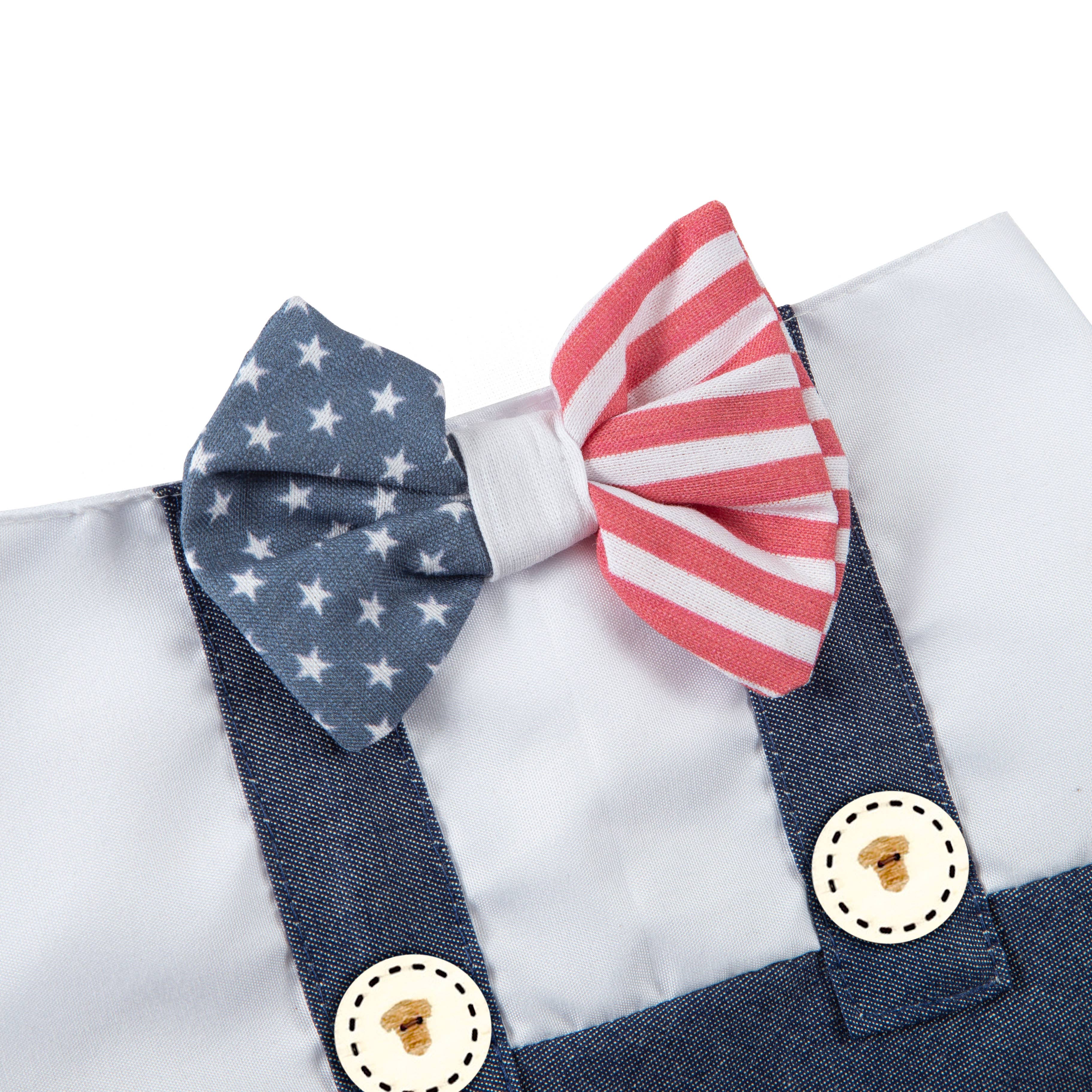 Dog Bandana Patriotic Suspender | 4 of the July  - The Bougie Pet Boutique