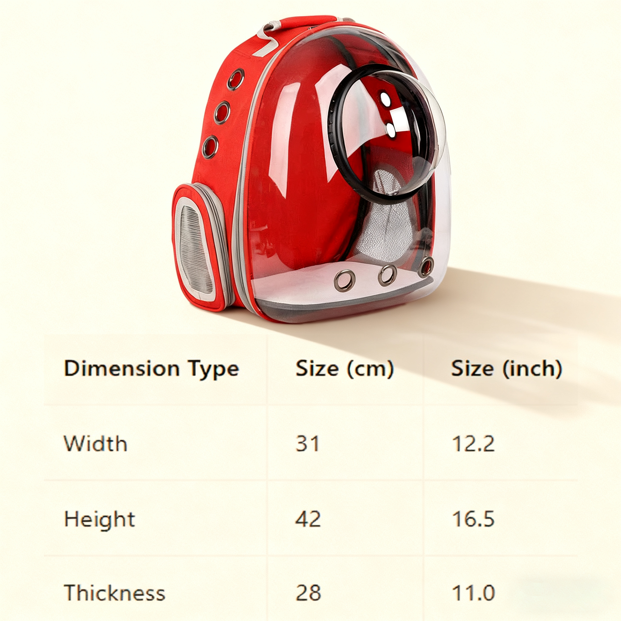 Clear Dome Pet Backpack Carrier for Cats & Dog_CWMM6030