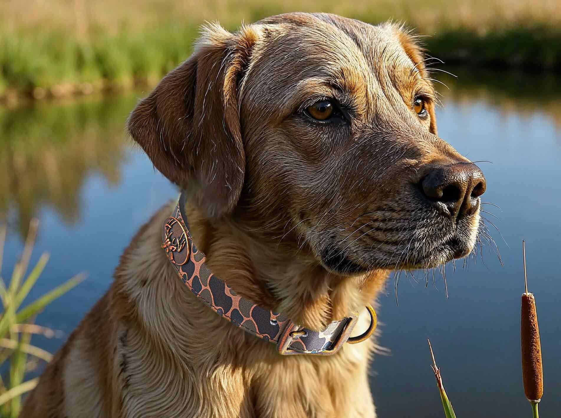 Alabama Crimson Tide Old School Camo Leather Dog Collar Zep-Pro