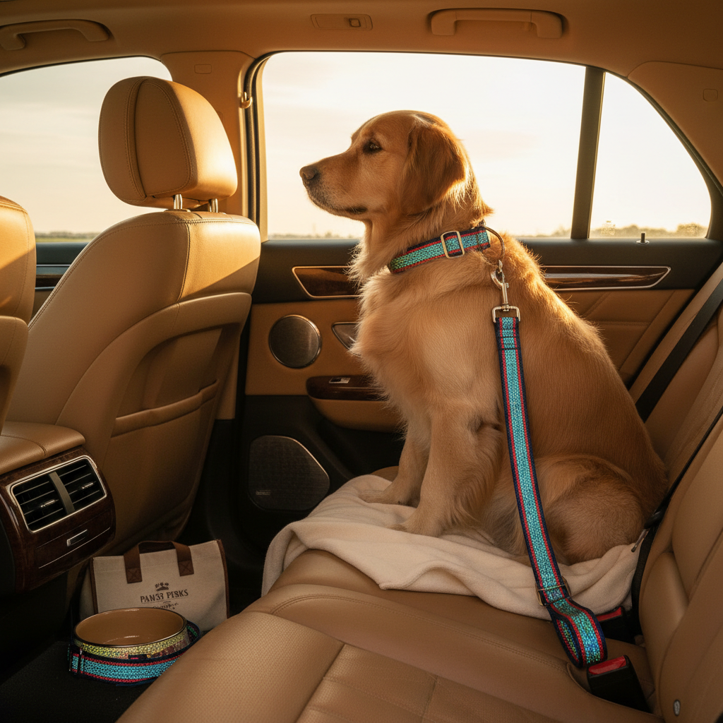 3M Reflective Safety Dog Seatbelt Tether Lifestyle