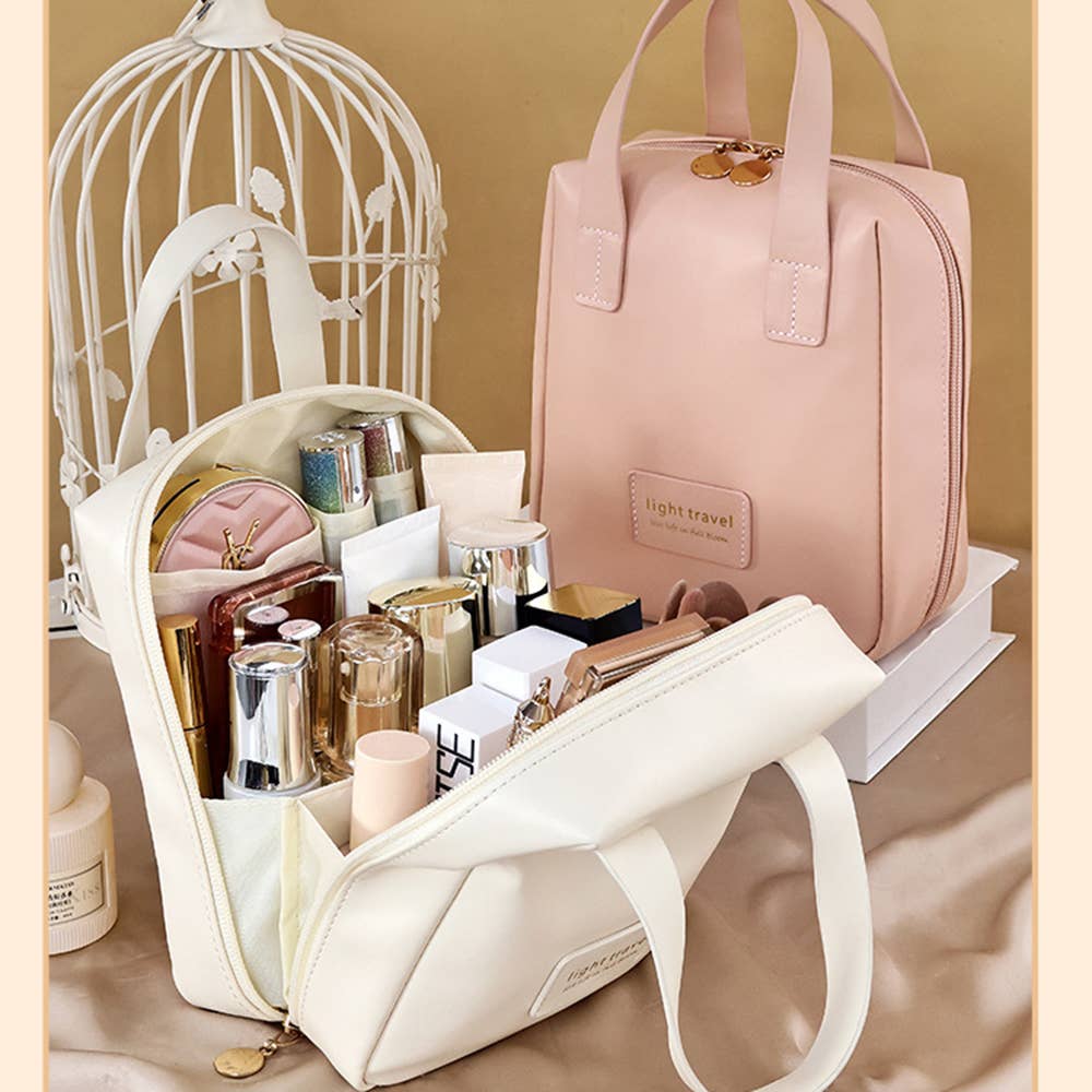 PU Handheld Large Capacity Travel Portable Cosmetics Storage - The Bougie Pet Boutique