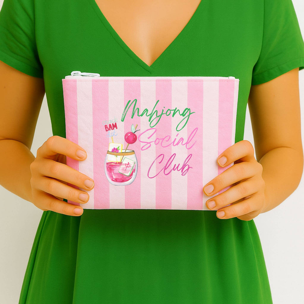 Mahjong Pouch | Mahjong Social Club Mahjong gift Tyvek Aspen Lane