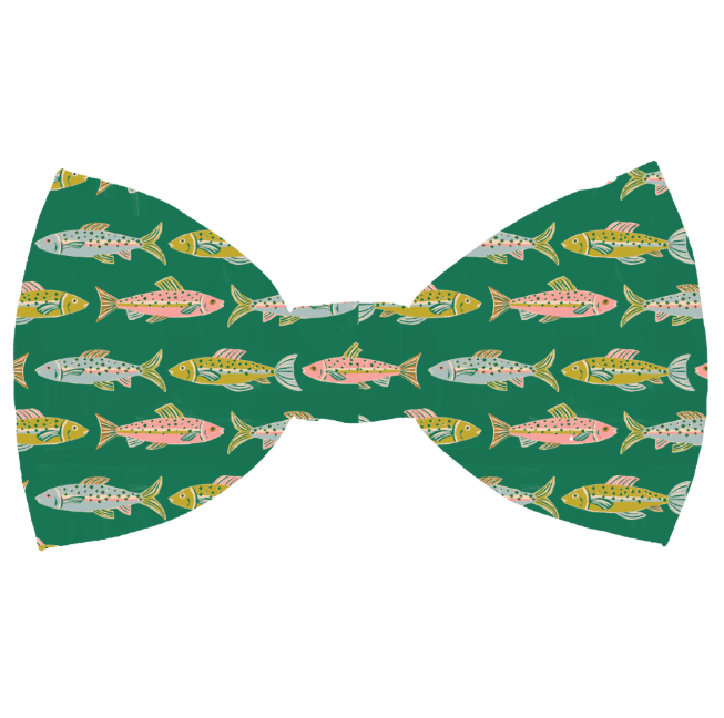 Gone Fishing Dog Bow Tie The Foggy Dog