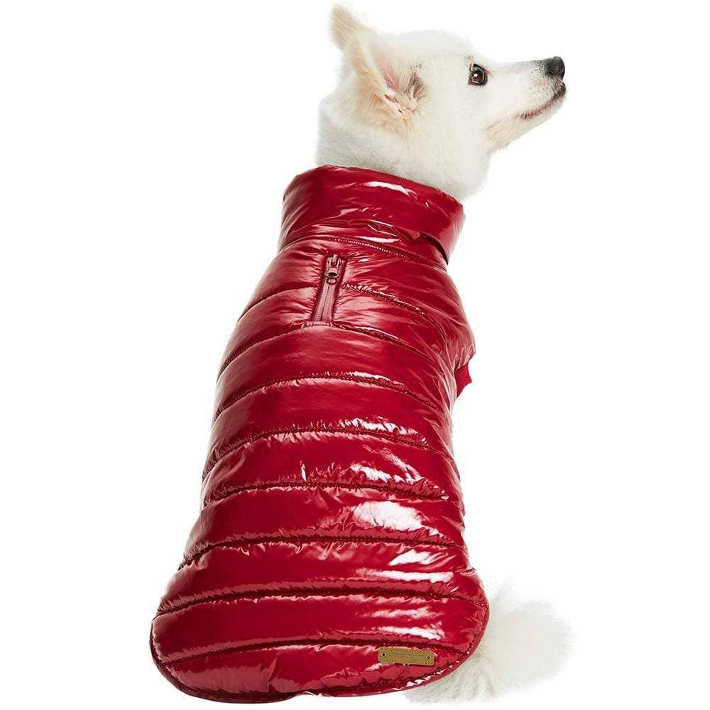 Custom-woven& Dyed Puffer Jacket, Flex Chest + Leash Opening - The Bougie Pet Boutique
