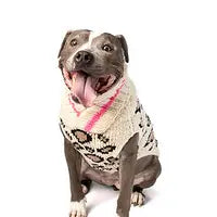 Pink Trim Leopard Dog Sweater