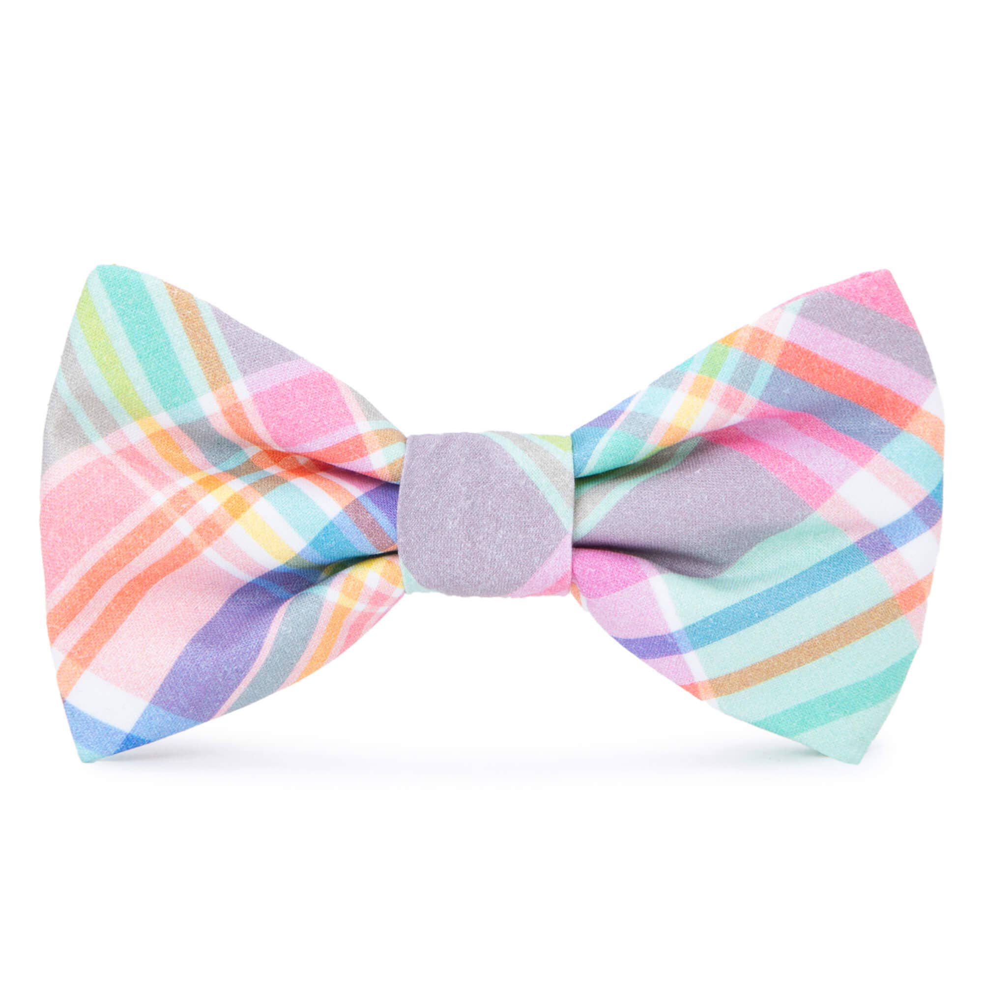 Blooming Plaid Spring Easter Dog Bow Tie The Foggy Dog