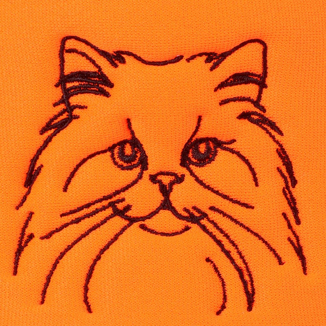 Persian Cat Line Drawing Embroidery Foam Hat Fashion City