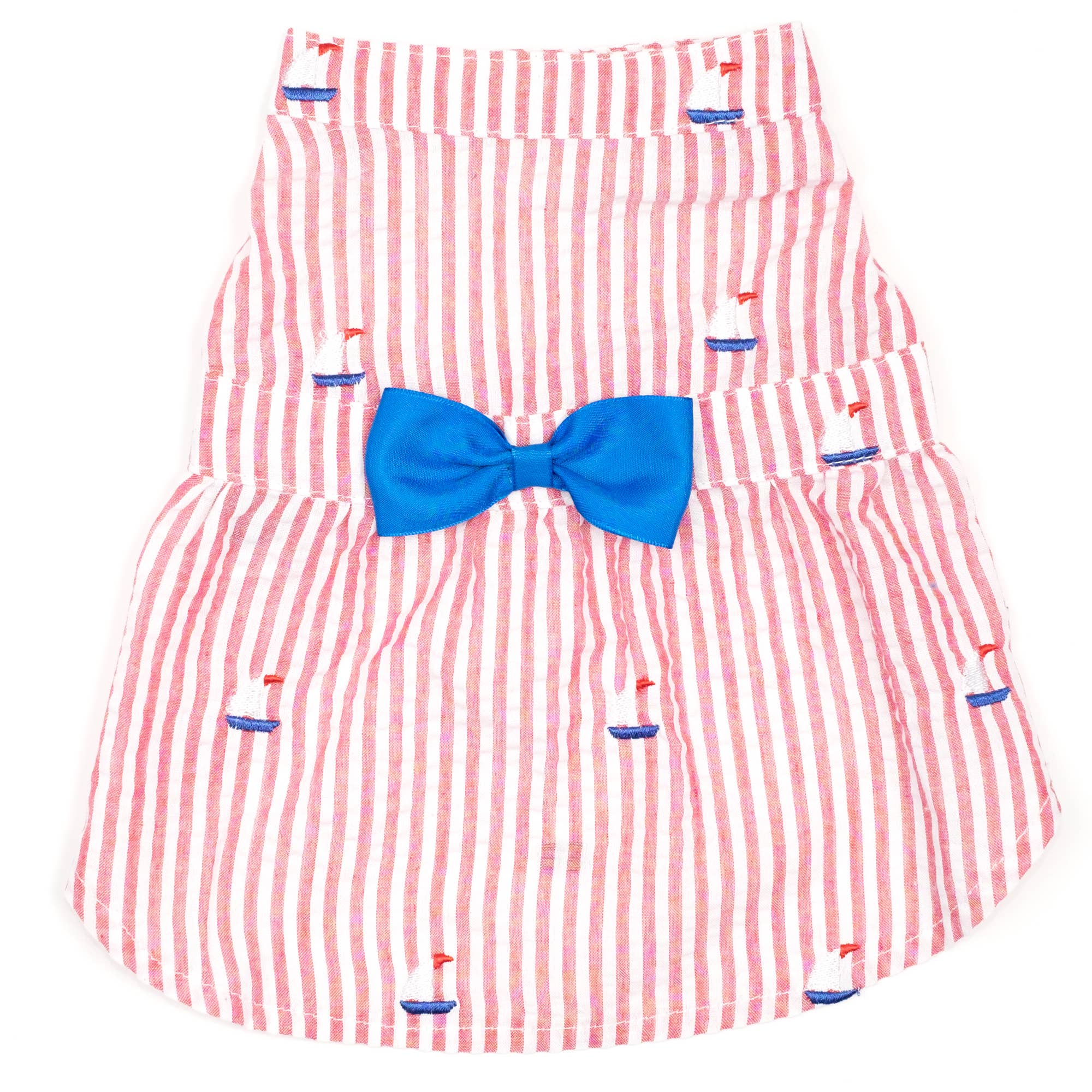 Red Stripe Sailboat Dress - The Bougie Pet Boutique