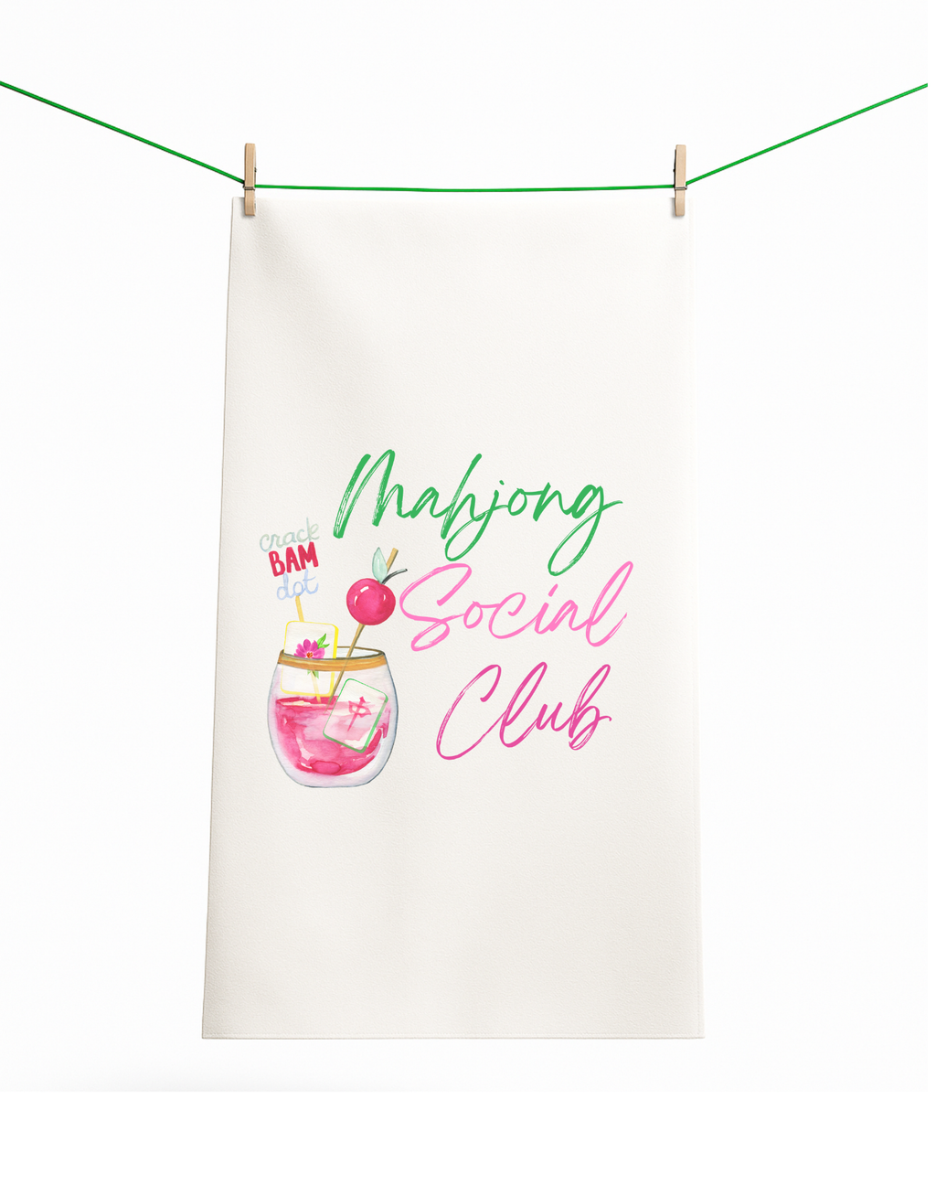 Mahjong gift Mahjong gift towel social club cute hostess Aspen Lane