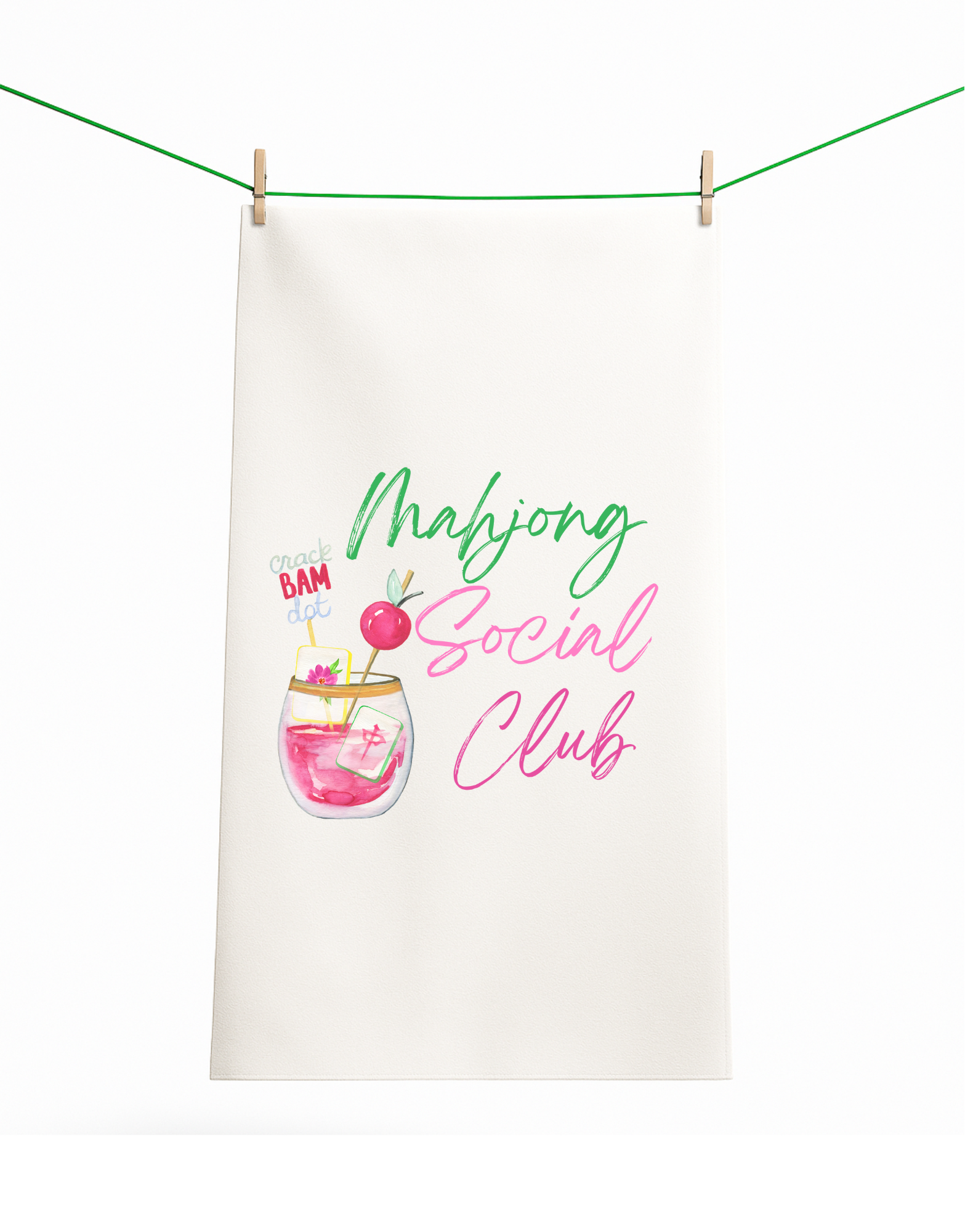 Mahjong gift Mahjong gift towel social club cute hostess Aspen Lane