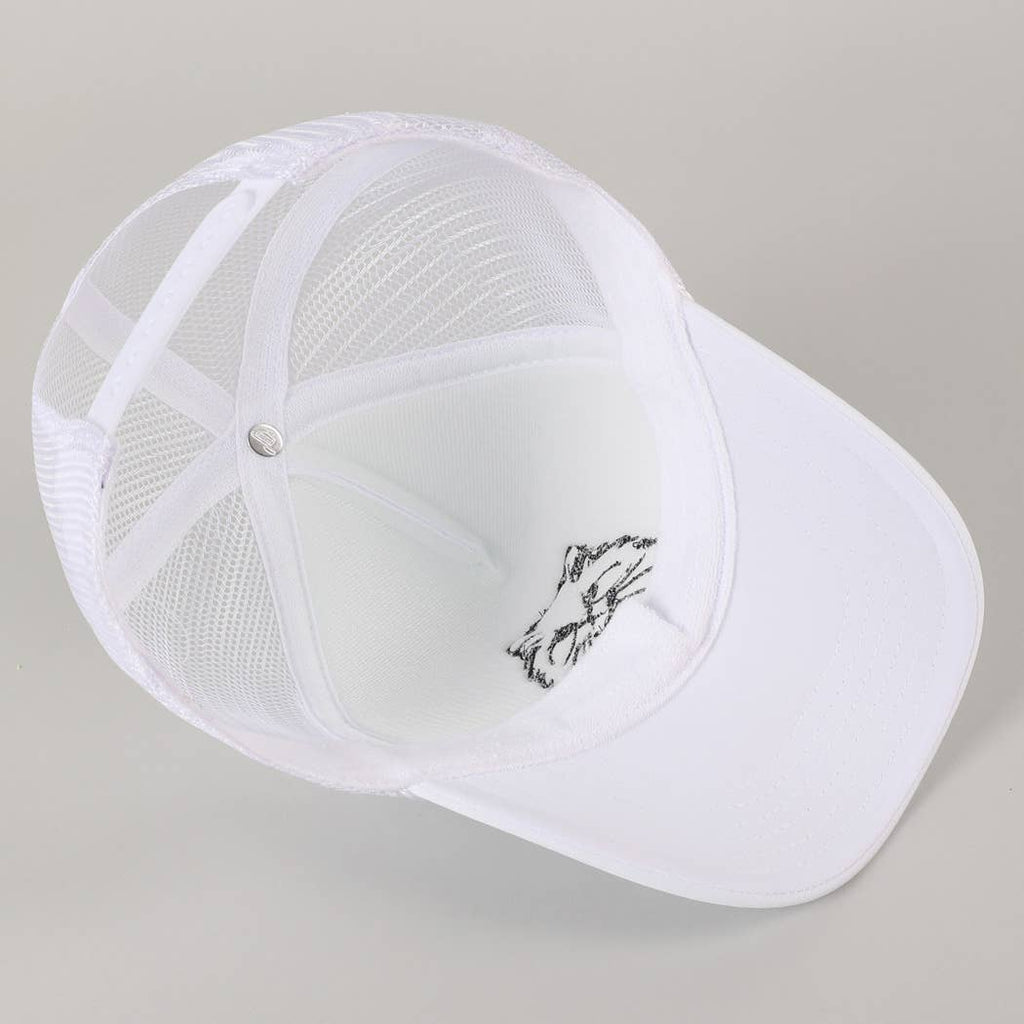 Persian Cat Line Drawing Embroidery Foam Hat Fashion City