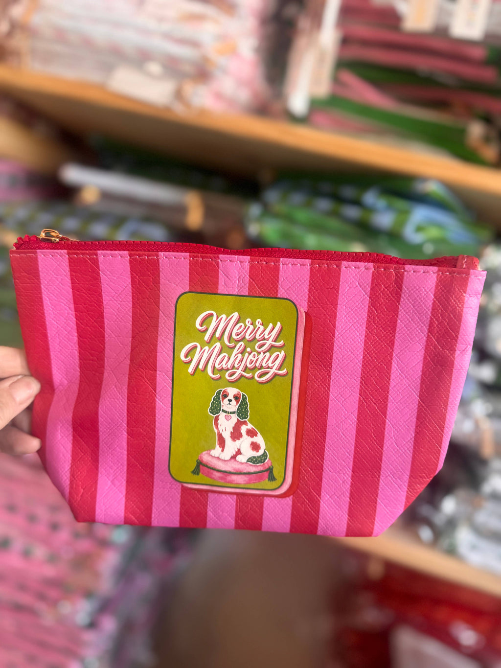 Mahjong Christmas Merry Mahjong Gift Crinkle Bag Spaniel Aspen Lane