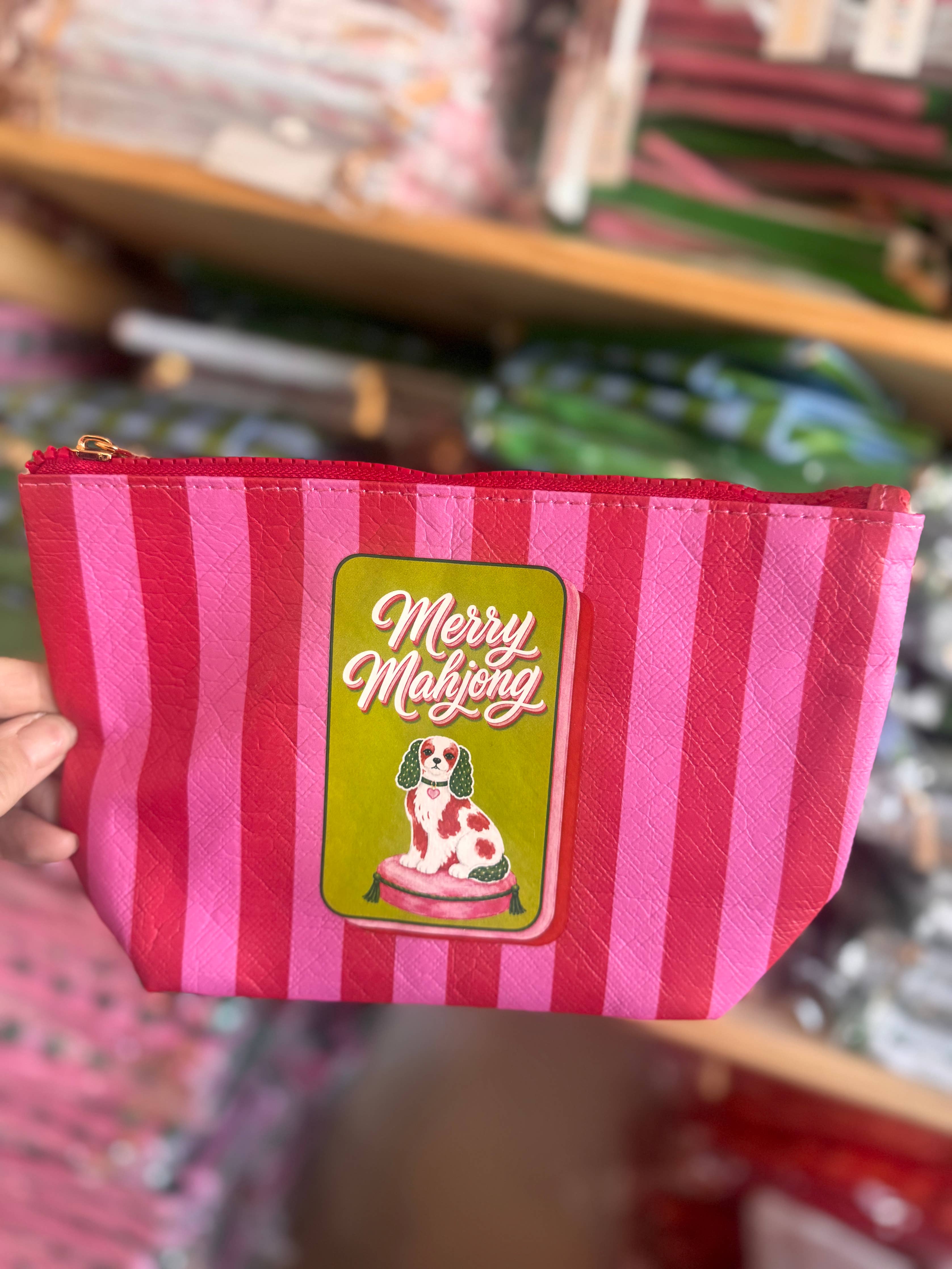Mahjong Christmas Merry Mahjong Gift Crinkle Bag Spaniel Aspen Lane