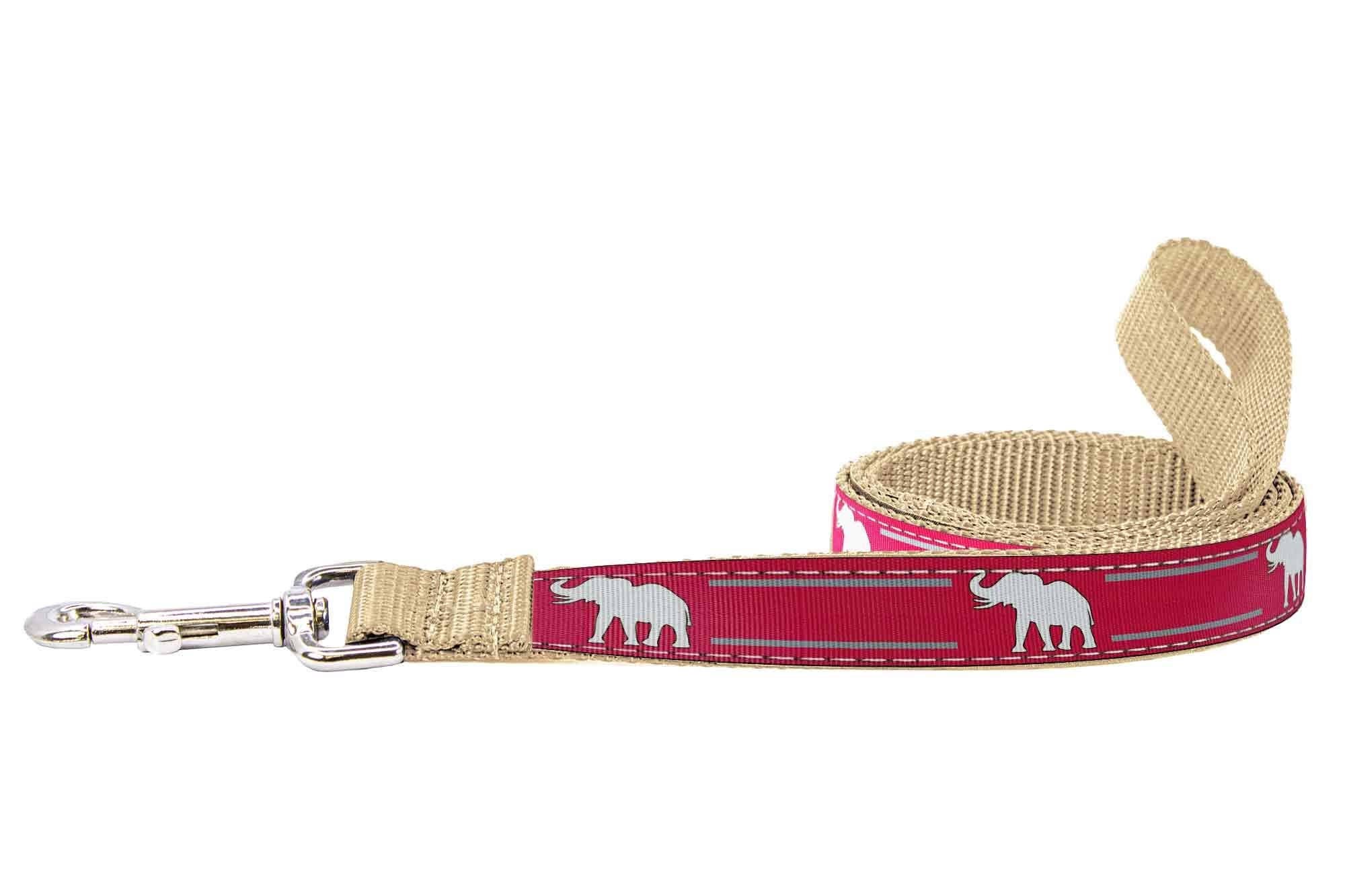 Alabama Crimson Tide Adjustable Ribbon Dog Collar Lead. - The Bougie Pet Boutique
