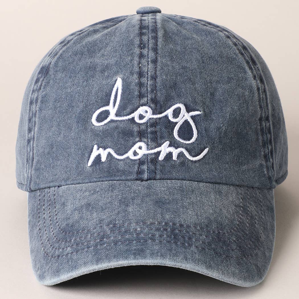 Dog Mom Lettering Embroidery Baseball Cap Fashion City