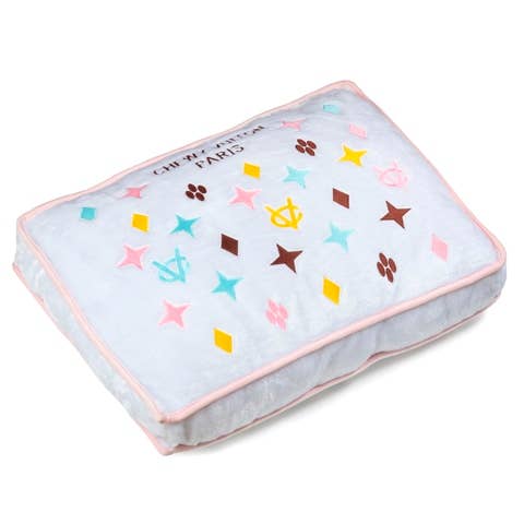 White Chewy Vuiton Bed Soft, Washable Dog Bed - The Bougie Pet Boutique