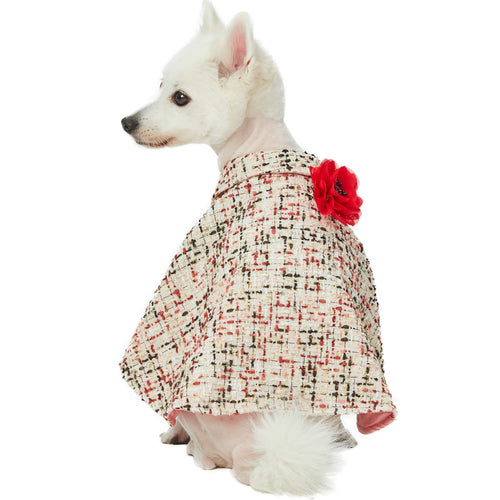 All-weather Dog Poncho with Flower - The Bougie Pet Boutique